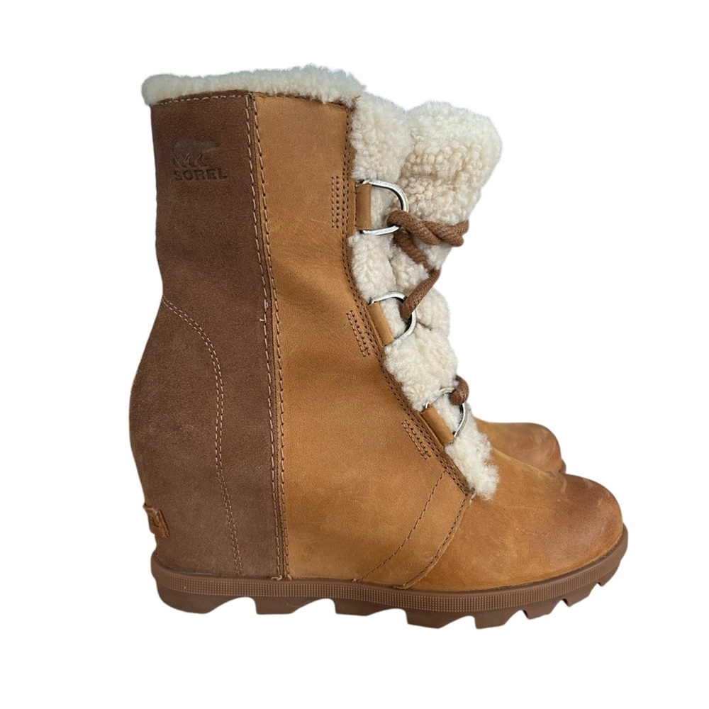 Sorel Joan of Arctic II Tan Wedge Shearling Boots